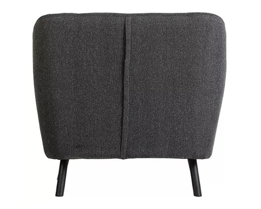 Ashley 1 Seater Sofa - Dark Grey Fabric