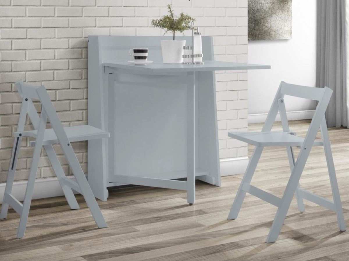 HELSINKI COMPACT FOLDING LIGHT GREY DINING SET