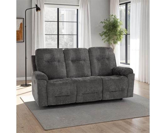 Guildford 3 Seater Recliner Sofa - Grey Fabric