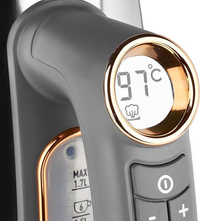 Haden Dorchester Chrome & Rose Gold Kettle