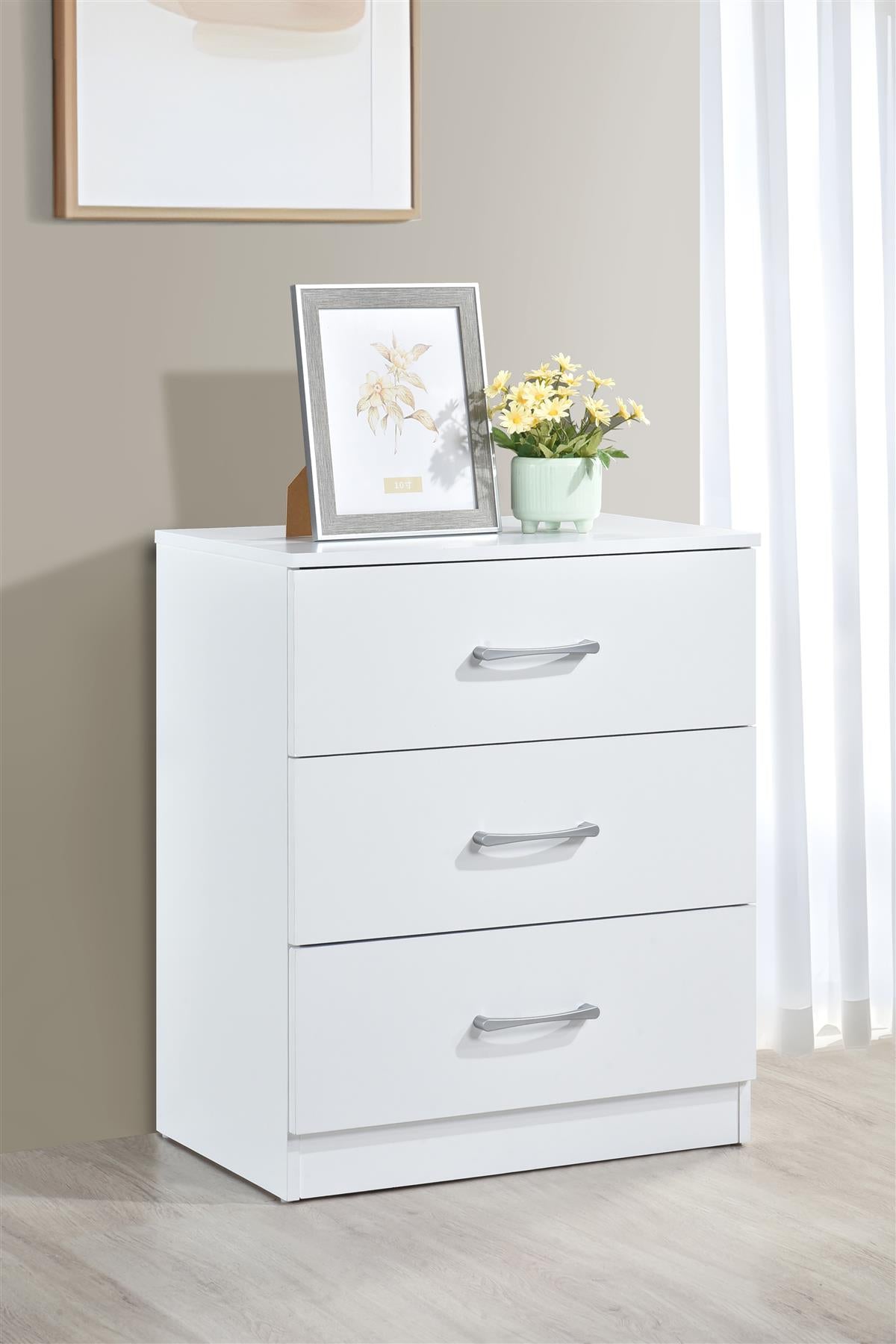 Highbury 3 Drawer Chest - White