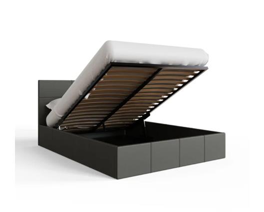 end lift ottoman 120cm grey pu