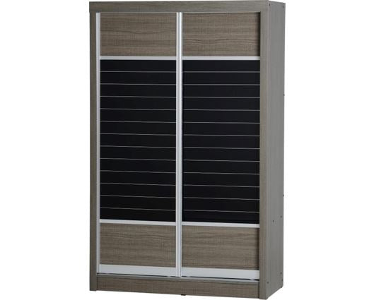 Lisbon 2 Door Sliding Wardrobe - Black Wood Grain