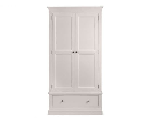 CLERMONT 2 DOOR 1 DRAWER WARDROBE - LIGHT GREY