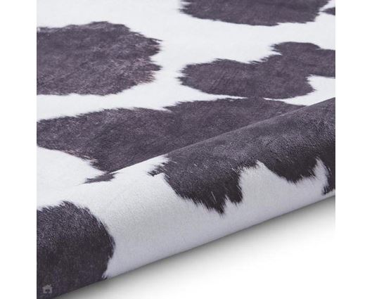 Faux Cow Print Black/White - 130 x 155