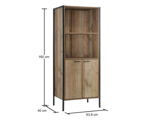 Horton Storage Bookcase with 2 doors