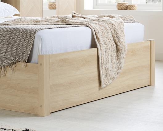 Herringford Ottoman Bed Oak - Double
