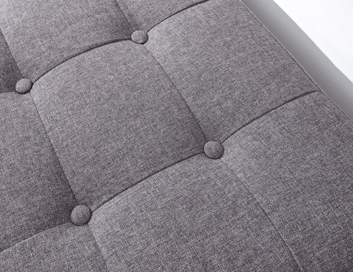 Verona window seat charcoal fabric