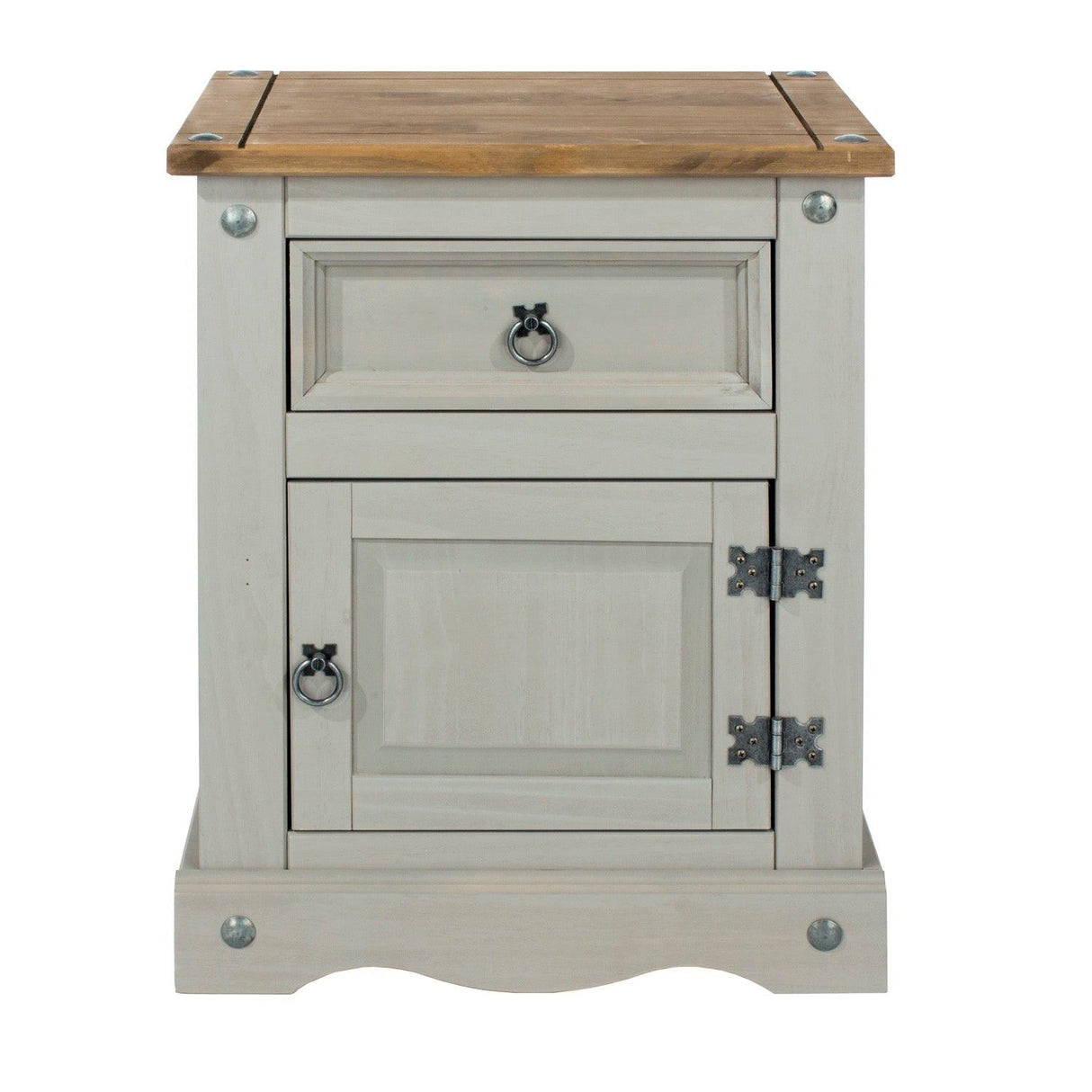 Corona Grey 1 Door, 1 Drawer Bedside Cabinet