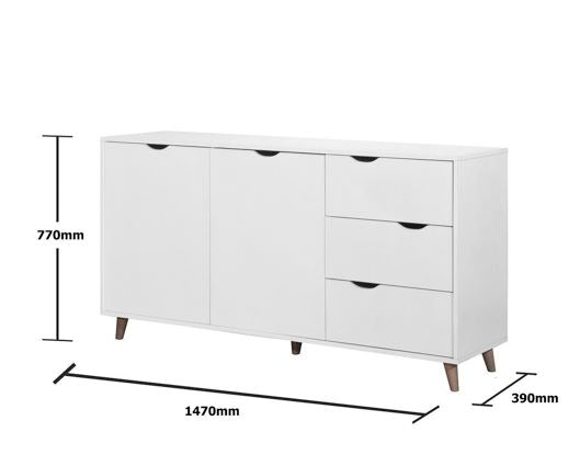 Sideboard with 2 Doors & 3 Drawers