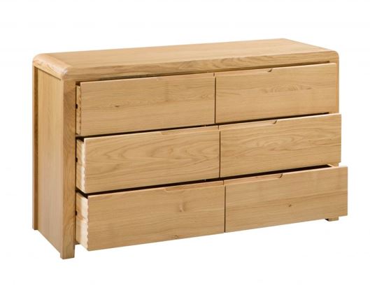 CURVE 6 DRAWER WIDE CHEST ASS