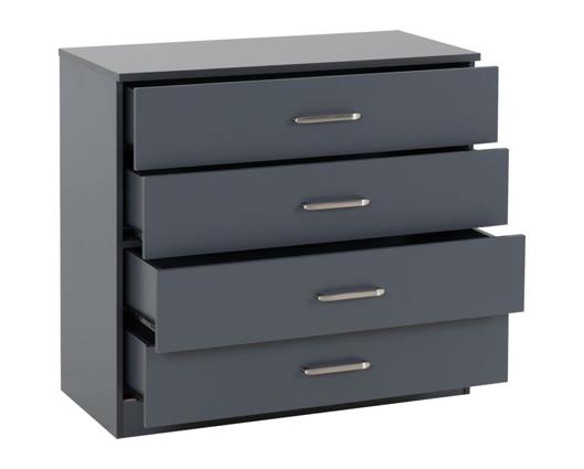 DAKOTA 2 DOOR WARDROBE BEDROOM SET - DARK GREY