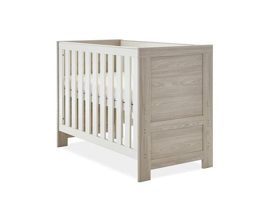 Nika Mini Cot Bed - Grey Wash & White