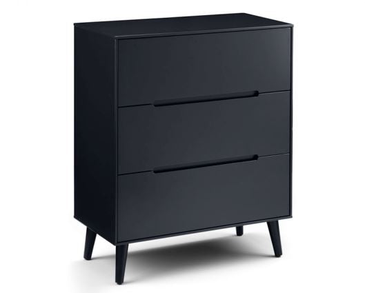 ALICIA 3 DRAWER CHEST - ANTHRACITE