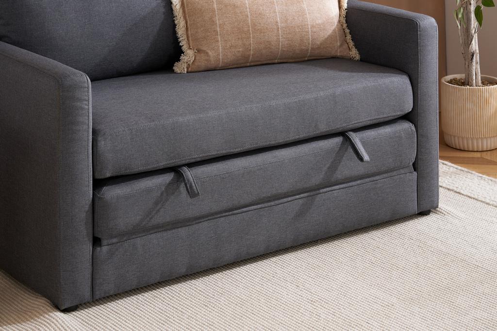 Eli Fold Out Sofa Bed - Grey