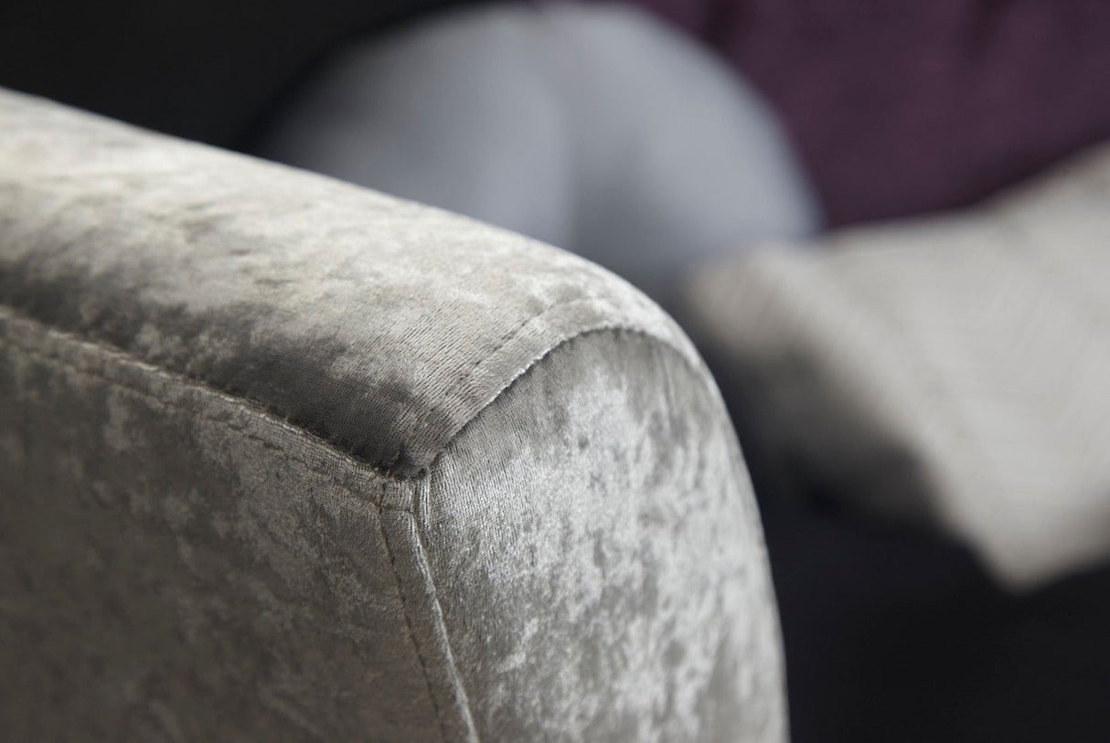 Verona window seat grey crushed velvet