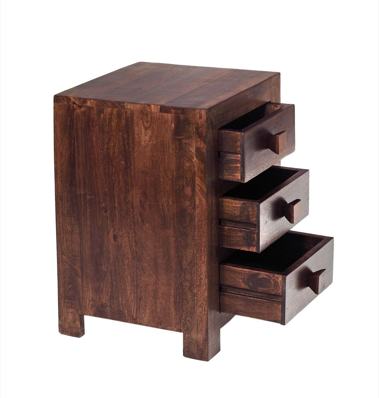 TOKO DARK MANGO 3 DRAWER BEDSIDE