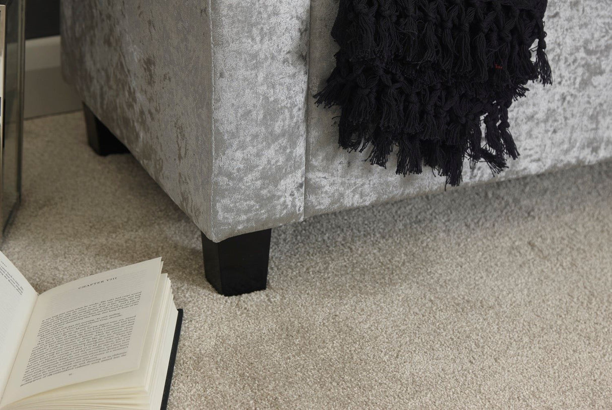 Verona window seat grey crushed velvet