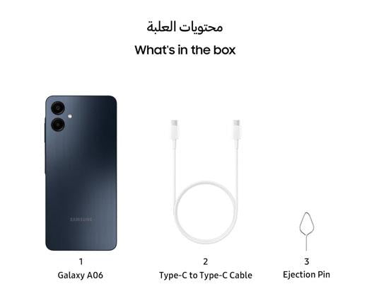 Samsung Galaxy A06 4G 4/64GB Unlocked & Sim free Smartphone Black