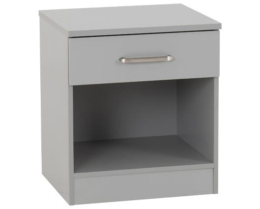 DAKOTA 1 DRAWER BEDSIDE - LIGHT GREY