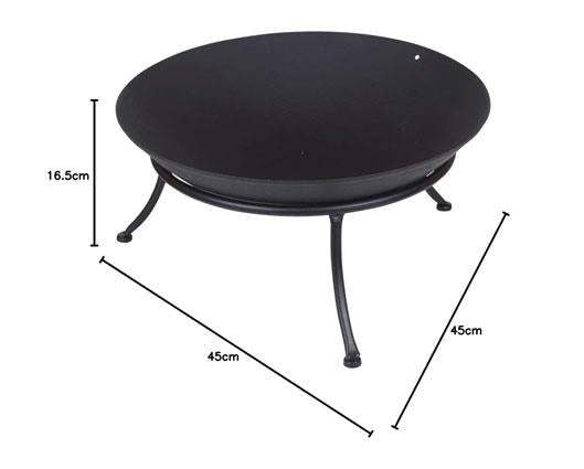 Black Melbourne Cast Iron Fire Pit