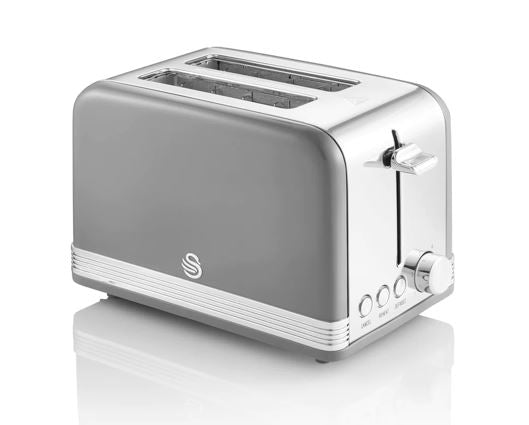 2 Slice Retro Grey Toaster