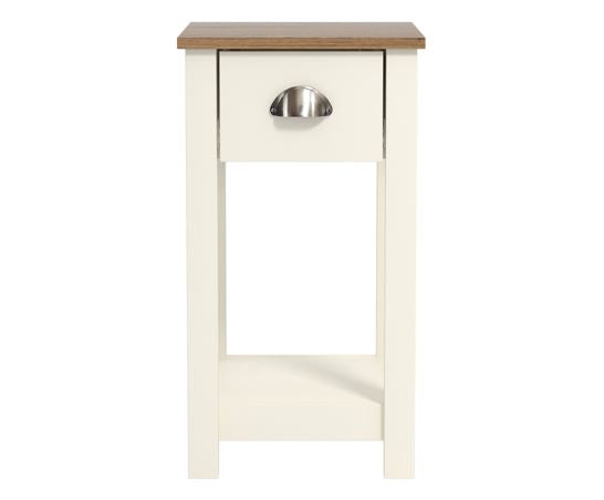 Dawlish 1 Drawer Bedside Table Ivory