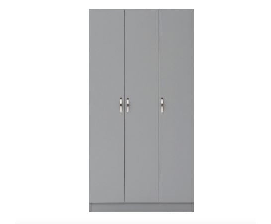 Essentials 3 Door Double Wardrobe Grey