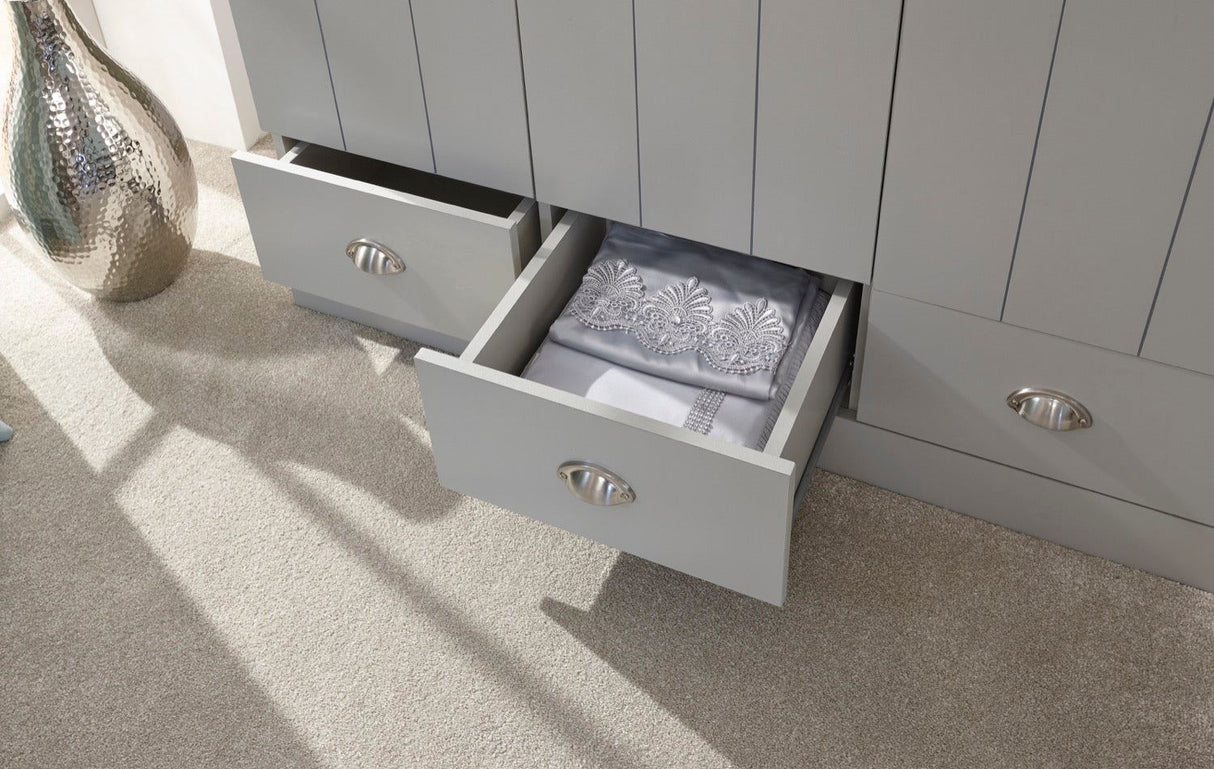 kendal 3 door 3 drawer wardrobe grey