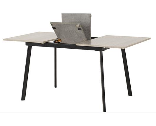 AVERY EXTENDING DINING SET (X4 CHAIRS) - CONCRETE/GREY VELVET