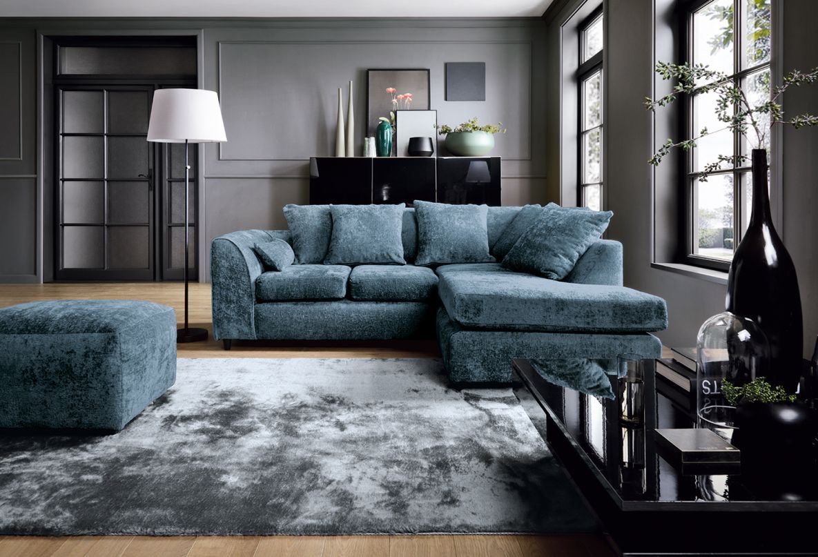Harriet Right Corner Sofa - Dark Blue