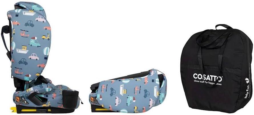 On the Go i-size Travel Car Seat - Itchy Feet Sky