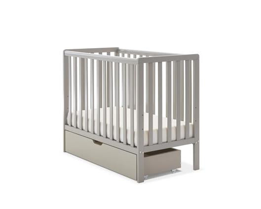 Bantam Space Saver Cot, Under Drawer & Eco Plus Foam Mattress-Warm Grey