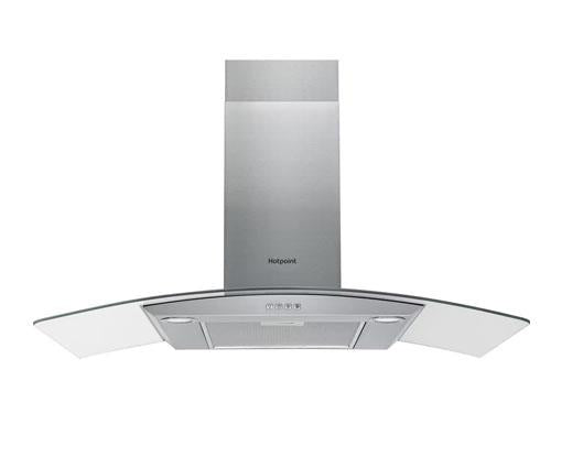 Hotpoint PHGC94FLMX 90cm Curved Glass Hood