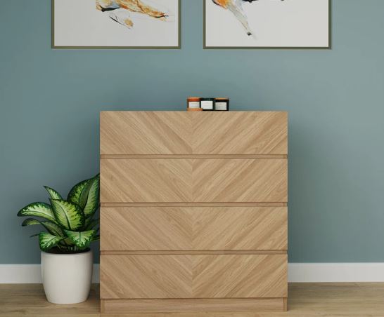 Catania 4 Drawer Chest Euro Oak