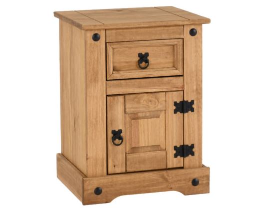 Corona Petite Bedside - Distressed Waxed Pine