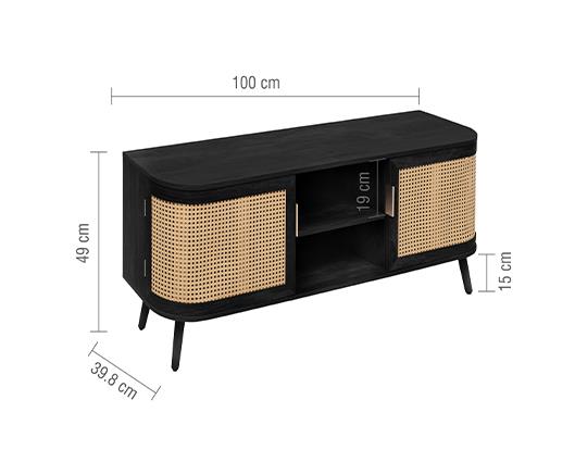 Noah Small TV Unit - Black