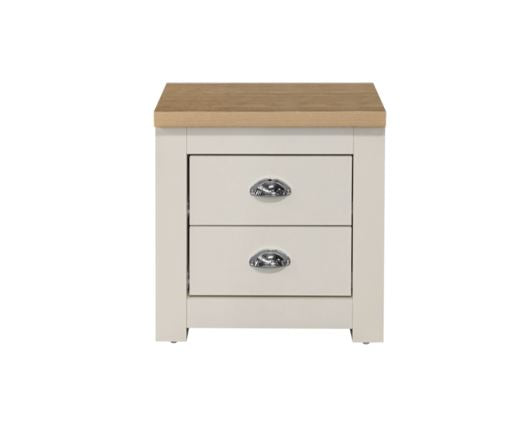 Highgate 2 Drawer Bedside-Cream