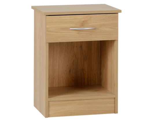 Bellingham 1 Drawer Bedside - Oak Effect Veneer