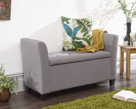 VERONA WINDOW SEAT GREY FABRIC