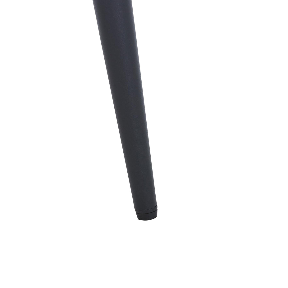 Aspen rectangular dining table, gloss white sintered stone top with black tapered legs