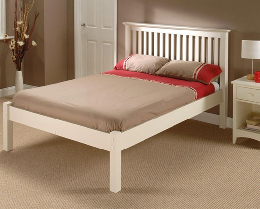 Barcelona Small Double Bed LFE - Stone White