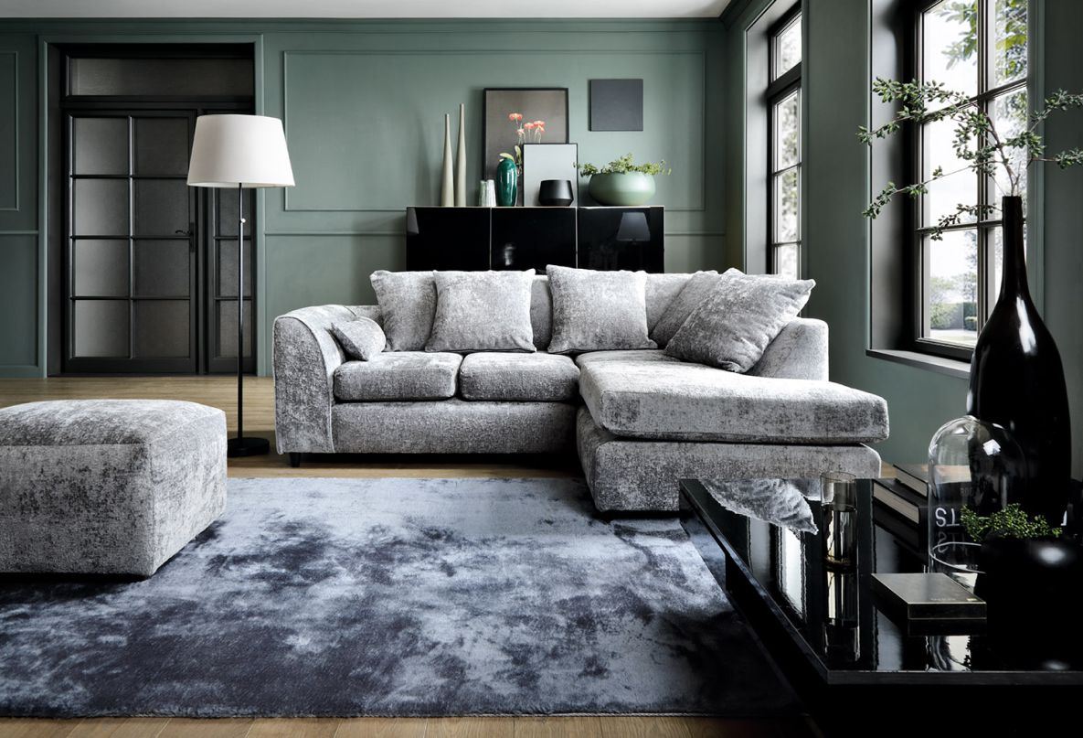 Harriet Right Corner Sofa- Light Grey