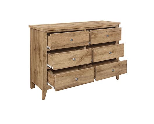 Hampstead 6 Drawer Chest Oak