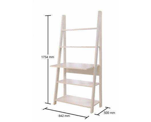 Tall Ladder Desk - White