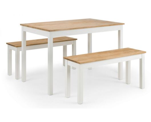 COXMOOR BENCH - WHITE & OAK