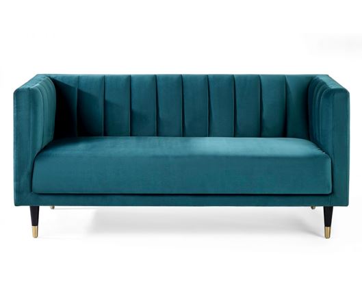 SALMA SCALLOPED BACK 2 SEATER - TEAL