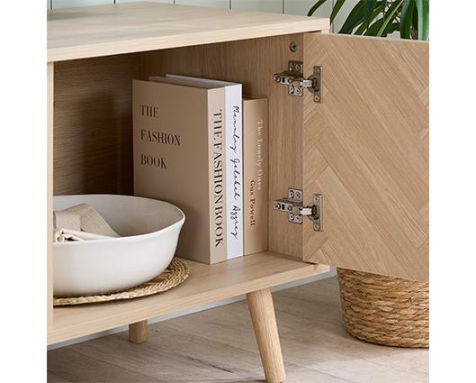Herringford Large TV Unit - Oak