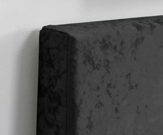 Berlin Small Double Bed - Black Crushed Velvet