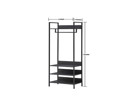 Zahra Open Wardrobe with 4 Shelves
